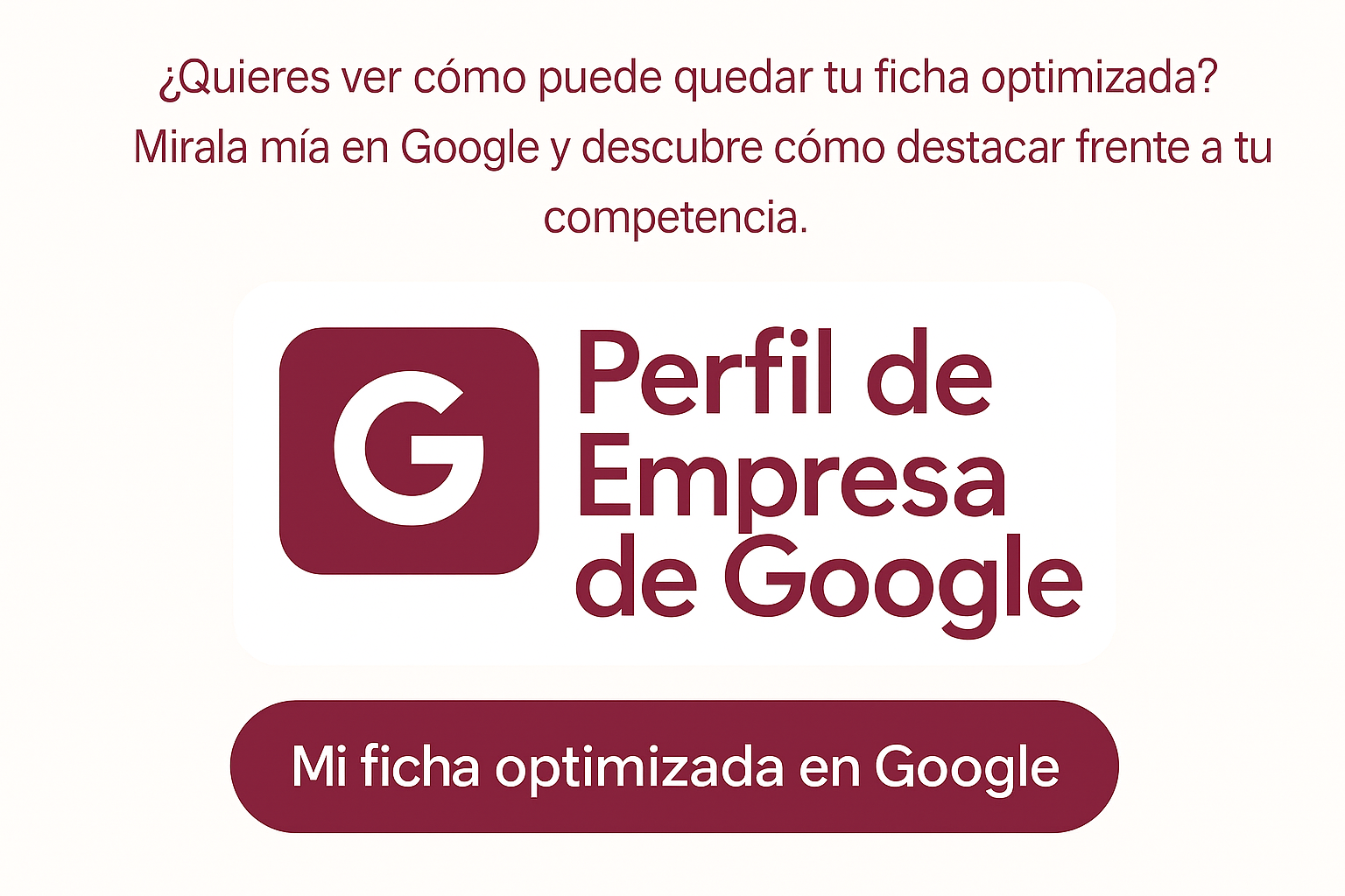 Logotipo de Perfil de Empresa de Google usado para mejorar la visibilidad online de clínicas dentales y captar nuevos pacientes